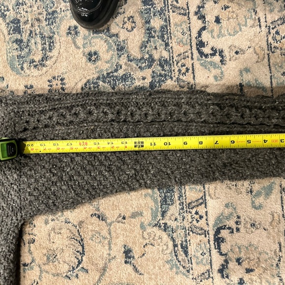 Ishka Grey Wool Fisherman Style Vintage Sweater/EUC/ made in Ecuador/ one size - Picture 7 of 8